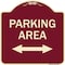 Signmission Parking Area W/ Bidirectional Arrow Heavy-Gauge Aluminum Sign, 18" x 18", BU-1818-23467 A-DES-BU-1818-23467 - alternate 1